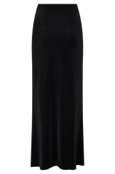 Bruna Slinky Fishtail Maxi Skirt - Black